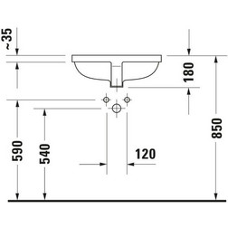 Встраиваемая раковина Duravit Starck 3 03054900001 белая - изображение 3