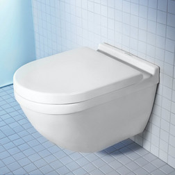 Унитаз подвесной Duravit Starck 3 2527090000 безободковый белый - изображение 3