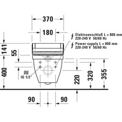 Подвесной Унитаз с функцией биде Duravit Starck 3 2226590000-611000002304300 белый - изображение 6