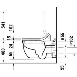 Подвесной Унитаз с функцией биде Duravit Starck 3 2226590000-611000002304300 белый - изображение 7