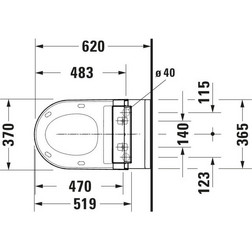 Подвесной Унитаз с функцией биде Duravit Starck 3 2226590000-611000002304300 белый - изображение 3
