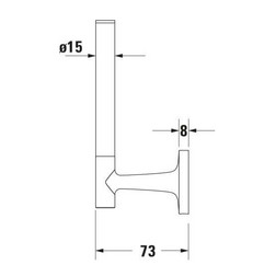 Держатель для запасного рулона Duravit Starck T 0099394600 Black Matt (черный матовый) - изображение 3