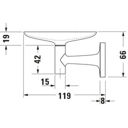 Мыльница настенная Duravit Starck T 0099334600 чёрная матовая - изображение 5