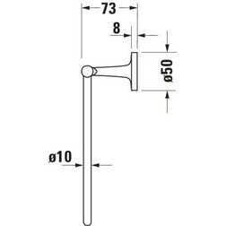 Полотенцедержатель Duravit Starck T 0099471000 хром - изображение 5