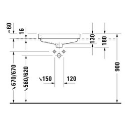 Встраиваемая Раковина Duravit Vero 0315550000 - изображение 5