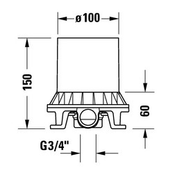Внутренняя часть для напольного смесителя Duravit C1 GK5900007000 - изображение 3