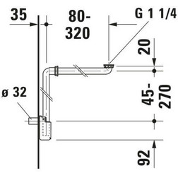 Сифон для раковины Duravit P3 Comforts 0050760000 белый - изображение 3