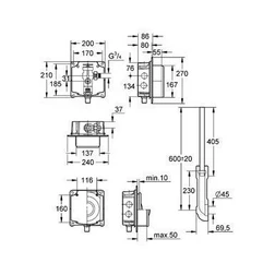 GROHE 37153 смывное устройство для напольных приставных унитазов - изображение 2