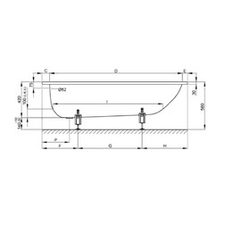 Ванна стальная Bette Form 2950-000 AS AD, 180х80 см, с антислипом Sense и шумоизоляцией - изображение 6