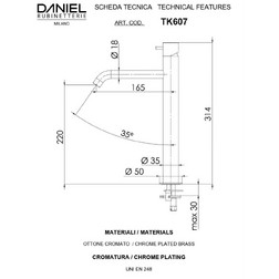 Смеситель для раковины Daniel Tokyo TX607-15 высокий - черный матовый - изображение 2