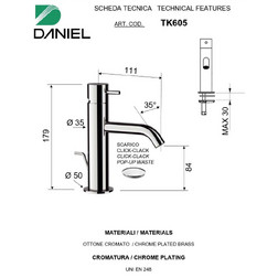 Смеситель для раковины Daniel Tokyo TX605-PG, цвет розовое золото - изображение 2