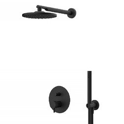 Душевой комплект Daniel Tokyo TX615ZO-15 с верхним , цвет черный матовый - изображение 3