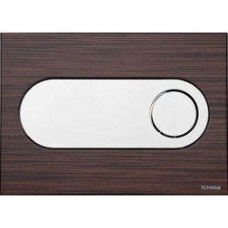 Клавиша смыва Schwab Circle 5800814 для инсталляции, цвет Wenge - хром - изображение 1