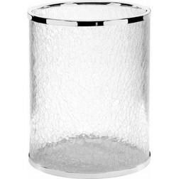 Мусорное ведро Surya Crystal 6605/CH-CRD с эффектом битого стекла - 19х19хh26 см, цвет хром - изображение 1