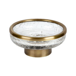 Настольная мыльница Surya Crystal 6602/SB-CRD с эффектом битого стекла, цвет бронза
