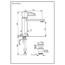 Emmevi Ade 78003LACR Смеситель для раковины, цвет хром - изображение 3