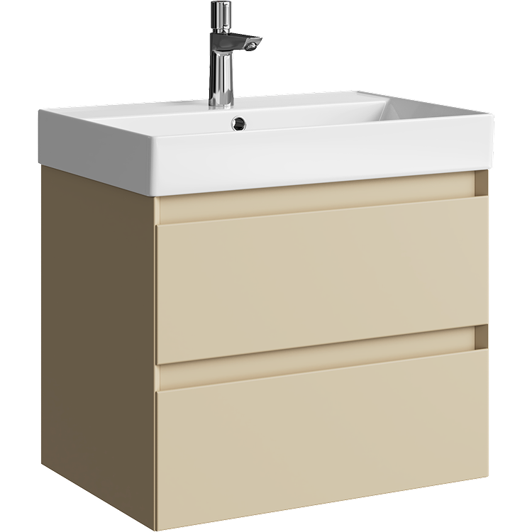 Тумба с раковиной Kerama Marazzi CUB.60.2\WHT.M Cubo 60 см - цвет мальва матовая
