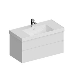 Тумба с раковиной Kerama Marazzi CUB.100.2\WHT.M Cubo 100 см - белая матовая - изображение 1