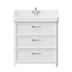 Тумба с раковиной Kerama Marazzi PO.M.80.3\WHT Pompei 80 см - 3 ящика белая - изображение 3