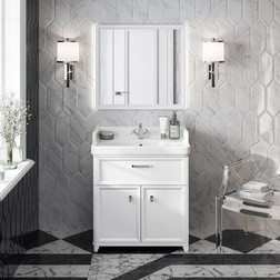 Тумба с раковиной Kerama Marazzi PO.M.80.3\WHT Pompei 80 см - 3 ящика белая - изображение 7