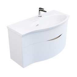 Тумба с раковиной Kerama Marazzi Riva RV.100Rh\WHT.M — 100 см, белая (правая чаша) - изображение 3