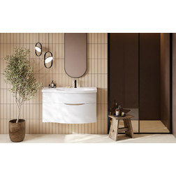 Тумба с раковиной Kerama Marazzi Riva RV.100Rh\WHT.M — 100 см, белая (правая чаша) - изображение 7