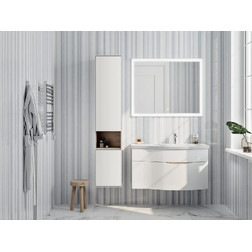 Тумба с раковиной Kerama Marazzi Riva RV.100Rh\WHT.M — 100 см, белая (правая чаша) - изображение 6