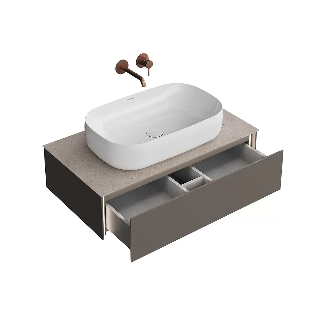 Тумба с раковиной Kerama Marazzi CUB.60.2\LIM Cubo 60 см - цвет лимо матовая