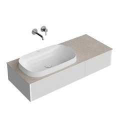 Тумба Kerama Marazzi Magica MA.120.2\MGR.M, 115 см 2 ящика - цвет утренний серый матовый - изображение 1