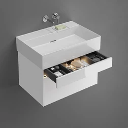 Тумба с раковиной Kerama Marazzi LOG.90.2\WHT Logica 90 см - белая - изображение 3