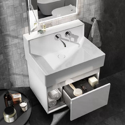 Тумба с раковиной Kerama Marazzi LOG.M.65\WHT Logica M 65 см - цвет белоснежный - изображение 1