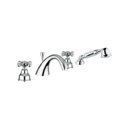 Смеситель Emmevi 12120/BR Deco Classic, для ванны на 4 отверстия - цвет бронза - изображение 1