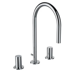 Смеситель для раковины Laufen Kartell 3.1233.3.004.221.1 - на 3 отверстия, с донным клапаном, и поворотным изливом - изображение 1