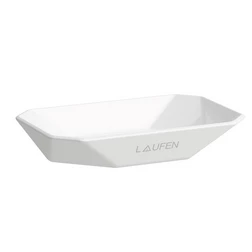 Мыльница Laufen Home collection 8.7777.6.000.000.1 - керамическая Trio Dish, настольная белая - изображение 1