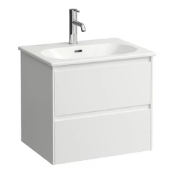 Тумба Laufen Lua 8.6008.3.260.104.1 с раковиной - подвесная 2 ящика, белая - изображение 1