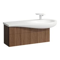 Тумба для ванной Laufen Alessi One 4.3043.1.097.630.1 - отделка натуральный шпон, цвет орех 630 - изображение 1