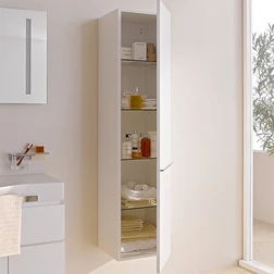 Шкаф пенал Laufen Palace 4.0202.2.075.463.R - подвесной белый матовый, правый - изображение 1