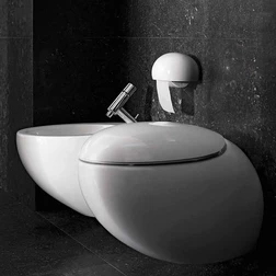 Унитаз подвесной Laufen Alessi One 8.2097.1.757.000.1 - безободковый с покрытием LCC, белый матовый - изображение 1