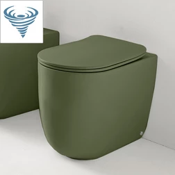 Унитаз Kerasan Nolita 531911 приставной безободковый, смыв Tornado, цвет Verde - изображение 1