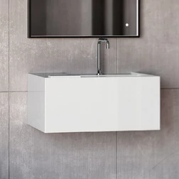 Kerasan Kanaal 574101*1- раковина подвесная 80х46 см, белого цвета - изображение 1