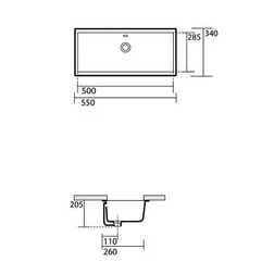 Раковина Kerasan Slim 022901 - встраиваемая 50 см белая - изображение 2