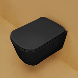 Унитаз подвесной Kerasan Tribeca 511431 - безободковый 54 см, чёрный матовый - изображение 1