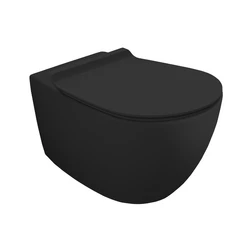 Унитаз Simas Vignoni VI18VERT nero matt, подвесной безободковый смыв Tornado - изображение 1