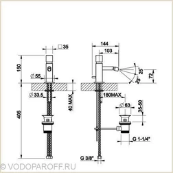 Смеситель для биде GESSI Quadro 15007.031 (хрoм) - изображение 3