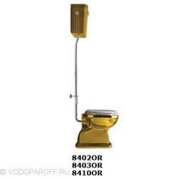 Унитаз galassia Ethos 8403OR подвесным керамическим бачком 8410OR на высокой трубе (цвет золото) - изображение 3