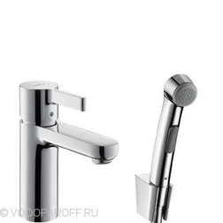 смеситель для раковины с гигиеническим душем  hansgrohe Metris s 31160000 - изображение 1