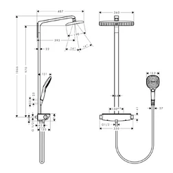 Душевая система hansgrohe 27112400 Raindance Select 360 Showerpipe - изображение 5