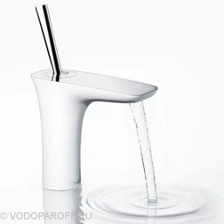 Смеситель для раковины hansgrohe PuraVida 15070 400 (белый/хром) - изображение 2