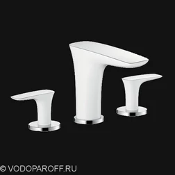 Смеситель для раковины hansgrohe PuraVida 15073 400 (белый/хром) - изображение 1