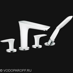 Смеситель для ванны hansgrohe PuraVida 15446 400 (белый/хром) - изображение 1